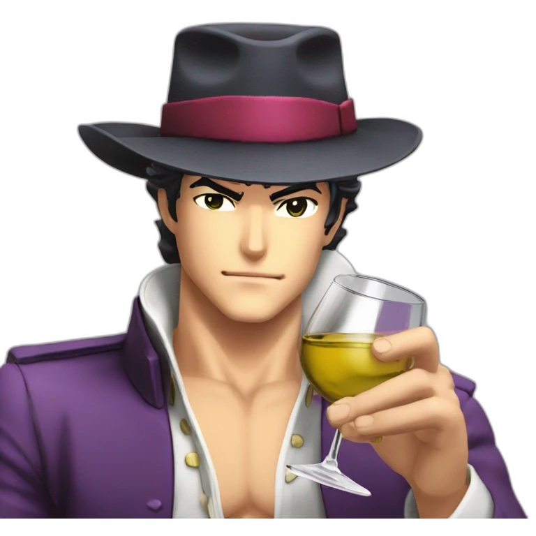 Jotaro-Kujo-drinking-wine emoji
