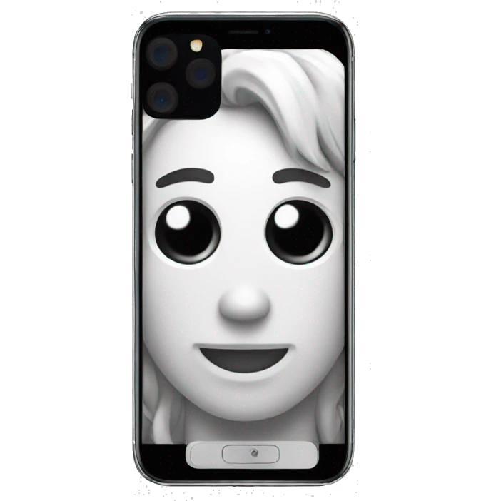 iphone 15 with the app enabled. Colors are white, black or gray emoji