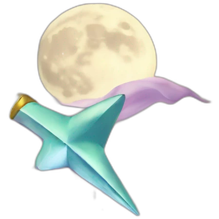 Shooting star with the moon emoji