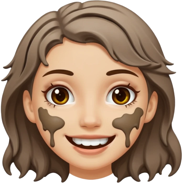 white girl with mud on her  emoji