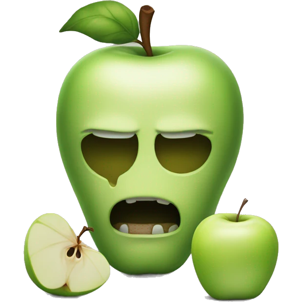 Sick apple emoji
