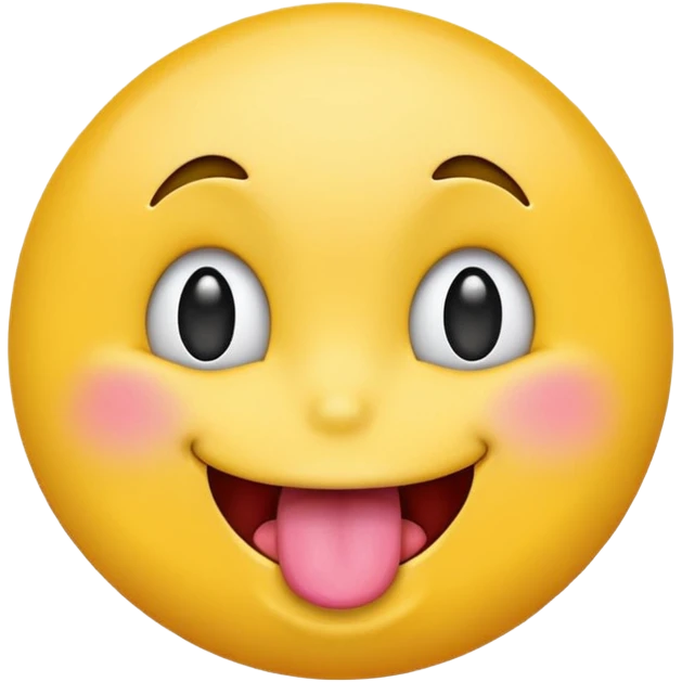 original emoji look yellow circle with winkey face tongue out  emoji