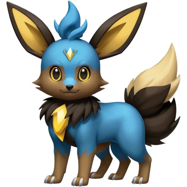Eevee-Luxray-Luxio-fusion-hybrid-animal-Fakémon-Pokémon-creature emoji