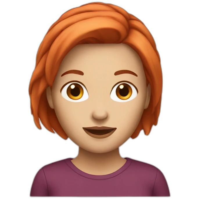 white-woman-with-brown-red-hair emoji
