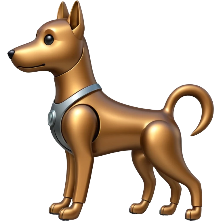 Robots Dog Bot – Mechanical dog with metal body, wagging tail emoji