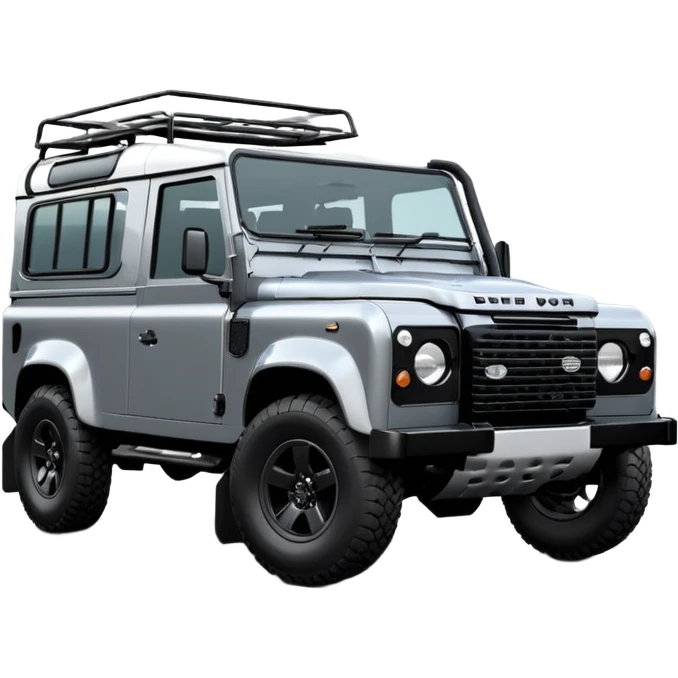 New Landrover Defender in Carpathian Grey with gloss black accents emoji