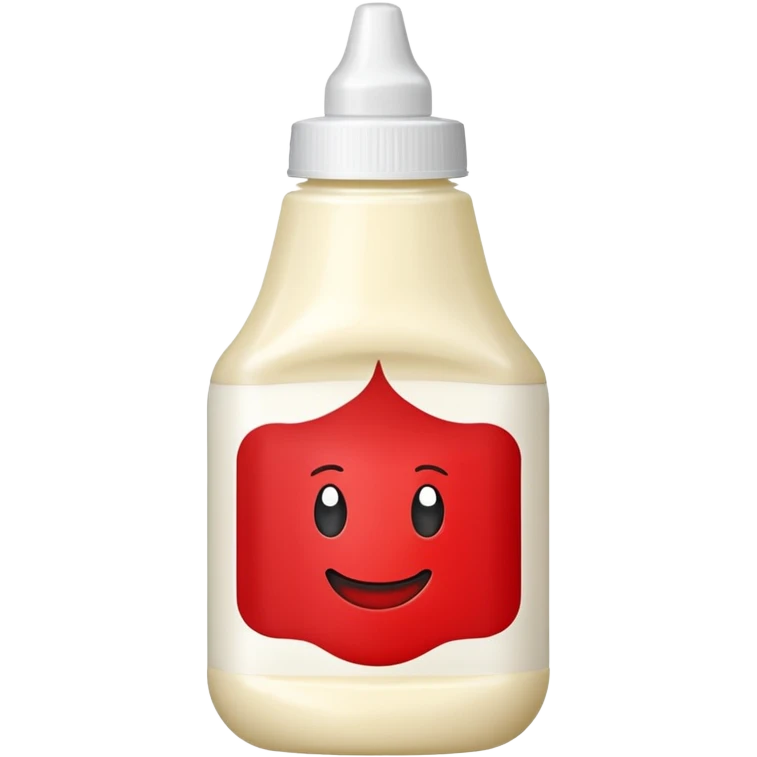 una bustina monoporzione di maionese e una ketchup da 10 ml nella stessa emoji emoji