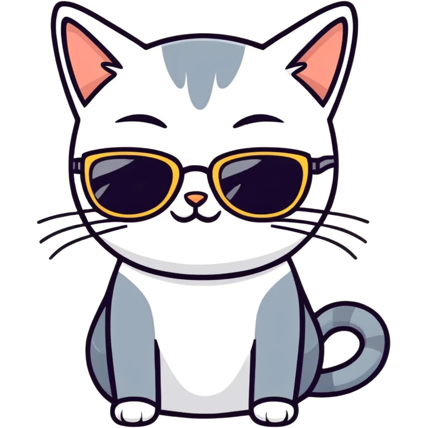 Cat with sunglasses emoji