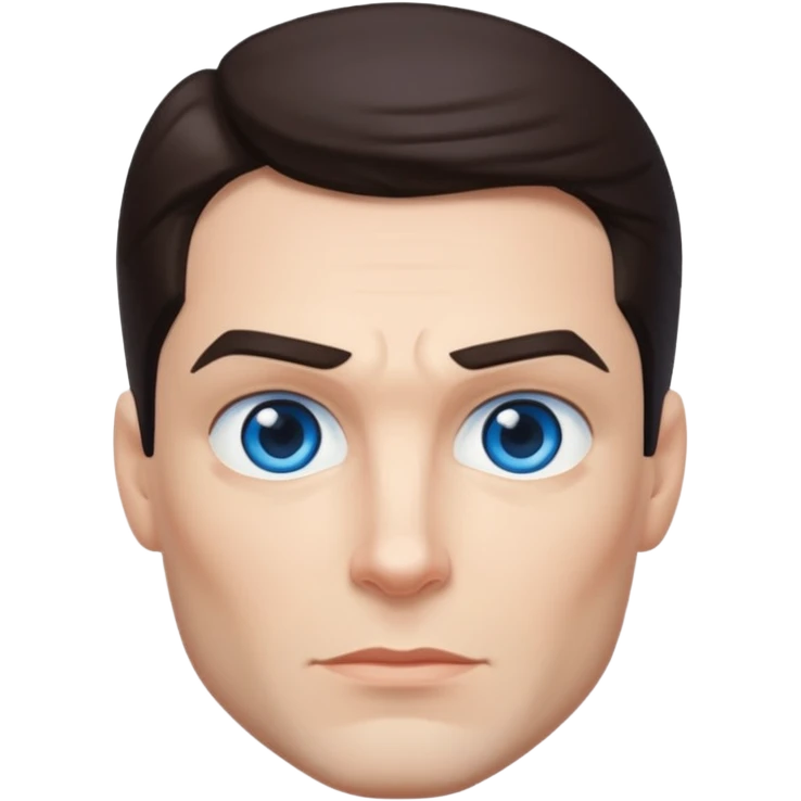 superman face with blue eyes emoji
