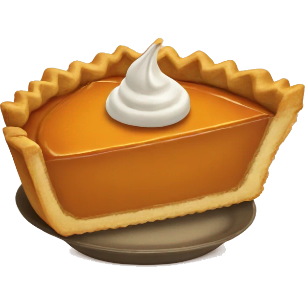 Pumpkin pie slice thanksgiving emoji