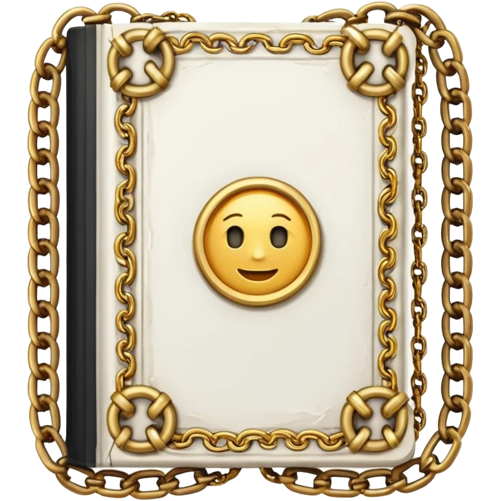  white book in gold chains  emoji
