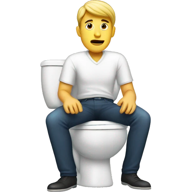 Man on toilet emoji