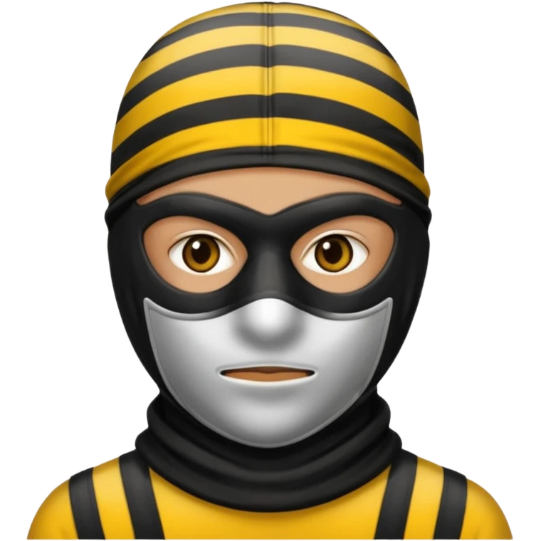 A Robber that just robes a bank** and that has yellow and black stripes emoji