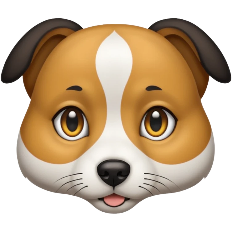 dog with black, white, and brown fur emoji