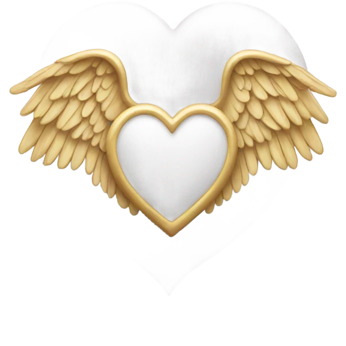 Heart with angel wings emoji