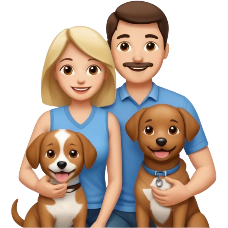 couple and their pet dog emoji