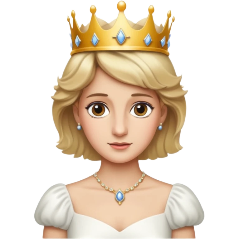 standing, Princess Diana with a crown emoji