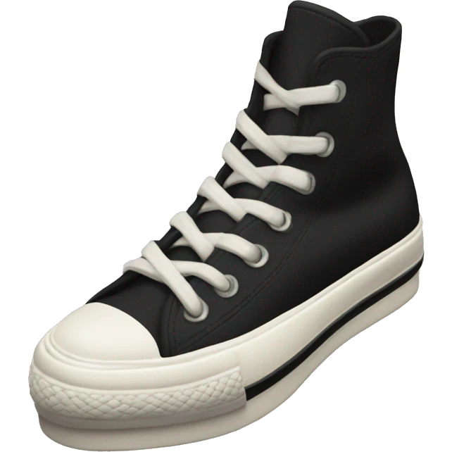 Black platform converse platform shoes emoji