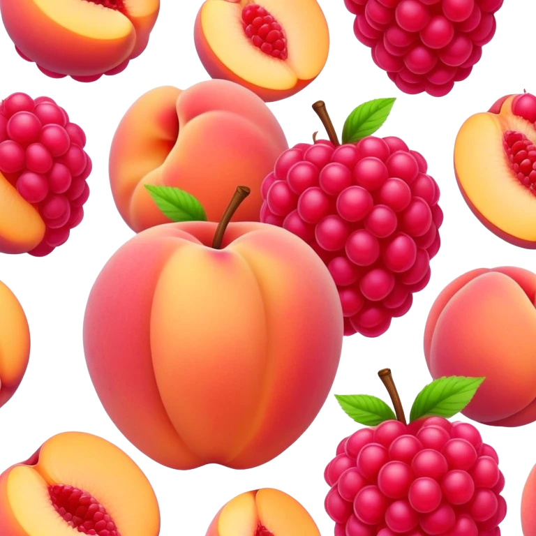 Peach raspberry  emoji