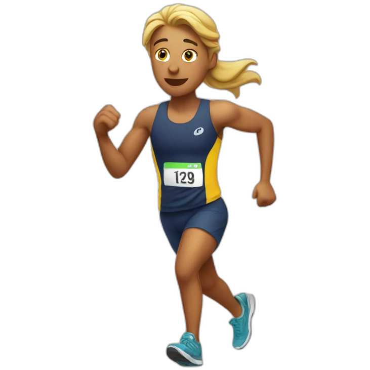 sweaty runner emoji
