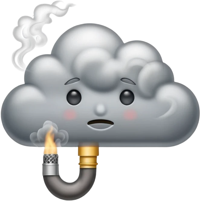 smoke coming out of a blunt emoji