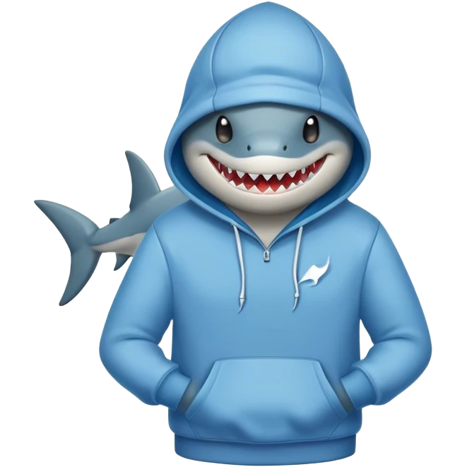 Shark with a hoodie emoji