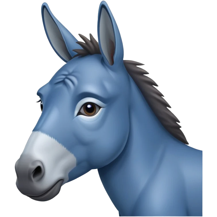 sad blue donkey emoji