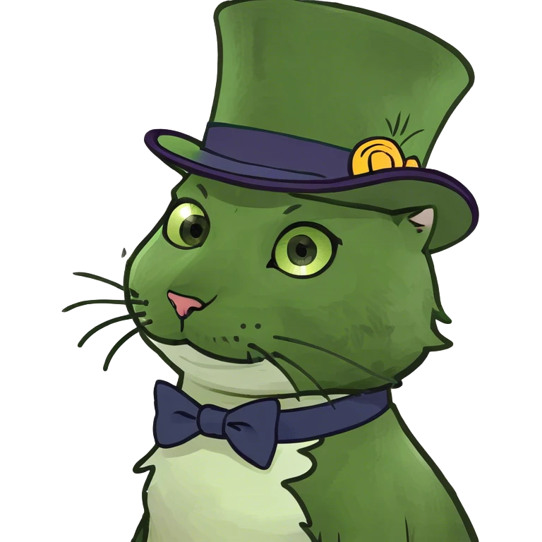 cat with a tophat emoji