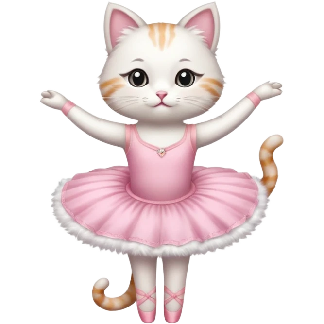 Cat wearing ballerina outfit emoji