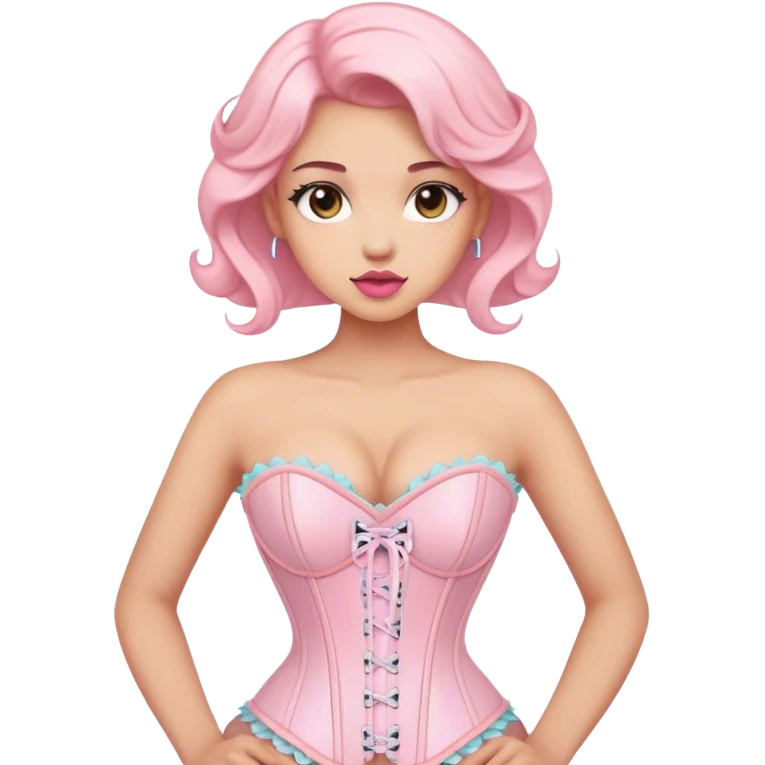 Pastel pink corset  emoji
