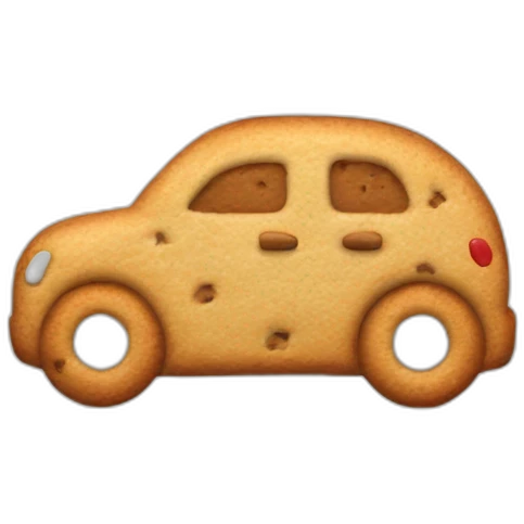 car shaped like a cookie emoji