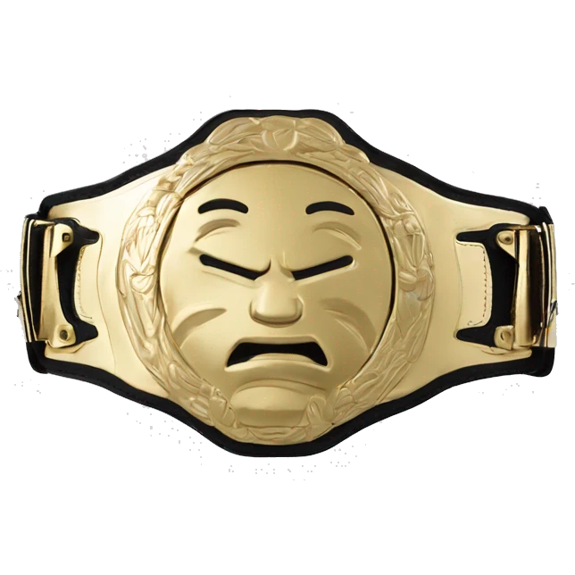Leon's Wrestling Federation Men's Champion Belt gold emoji