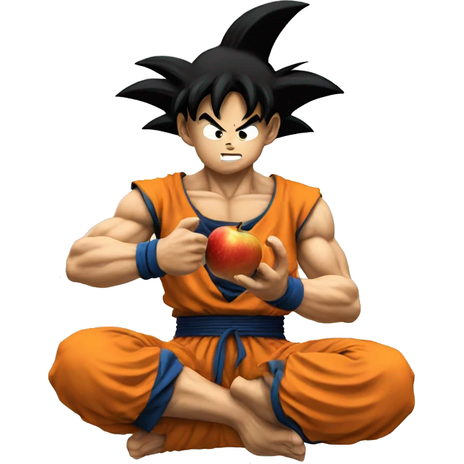 goku eat apple emoji