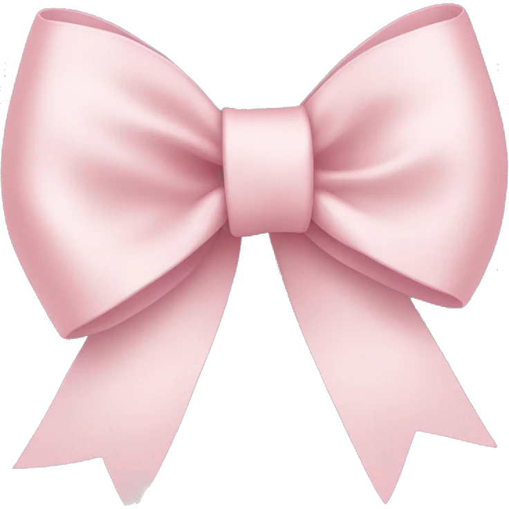 Pale pink ribbon bow emoji