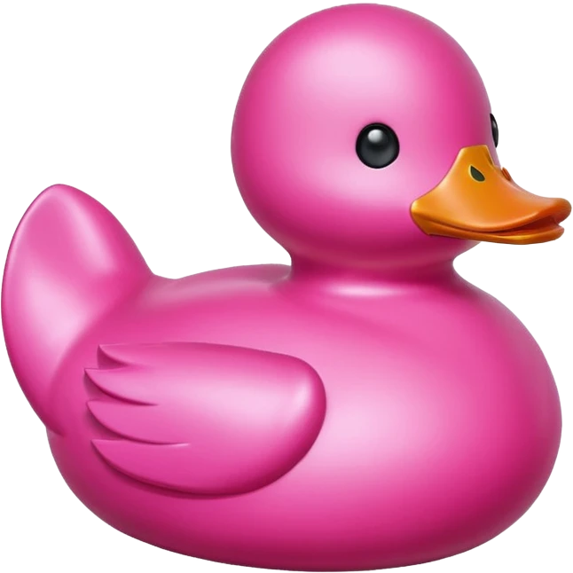 Pink rubber duck emoji
