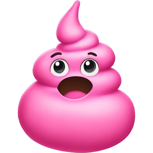 Pink poop emoji