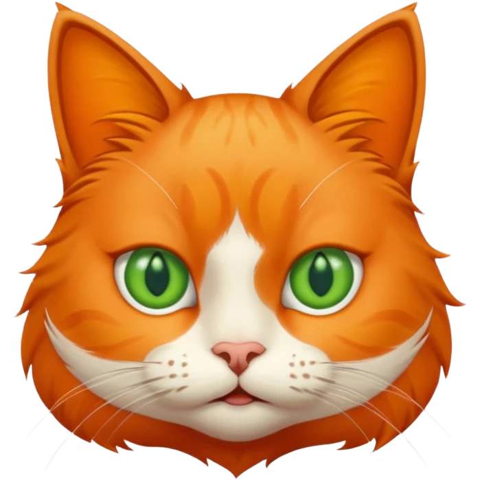 A cat with annoying face emoji