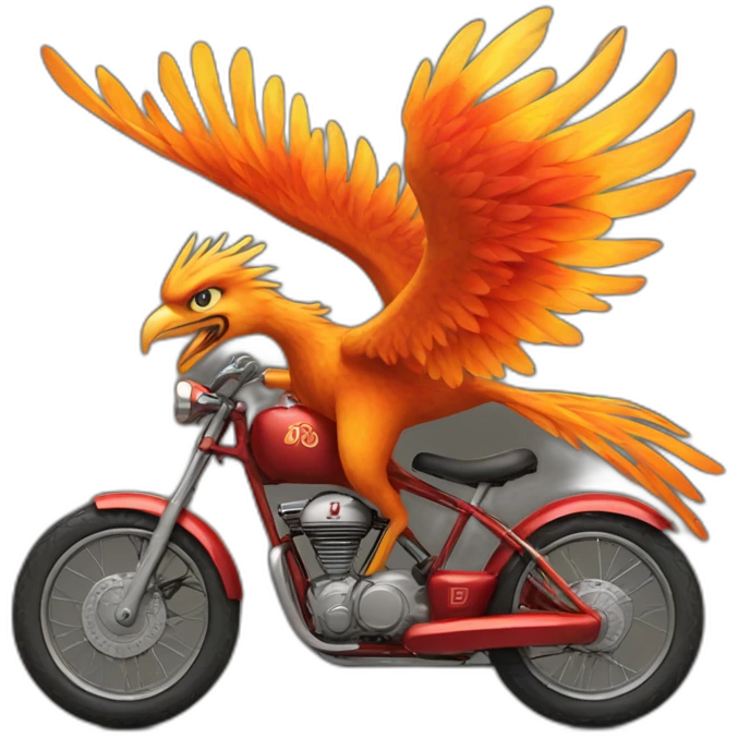 phoenix on bike emoji