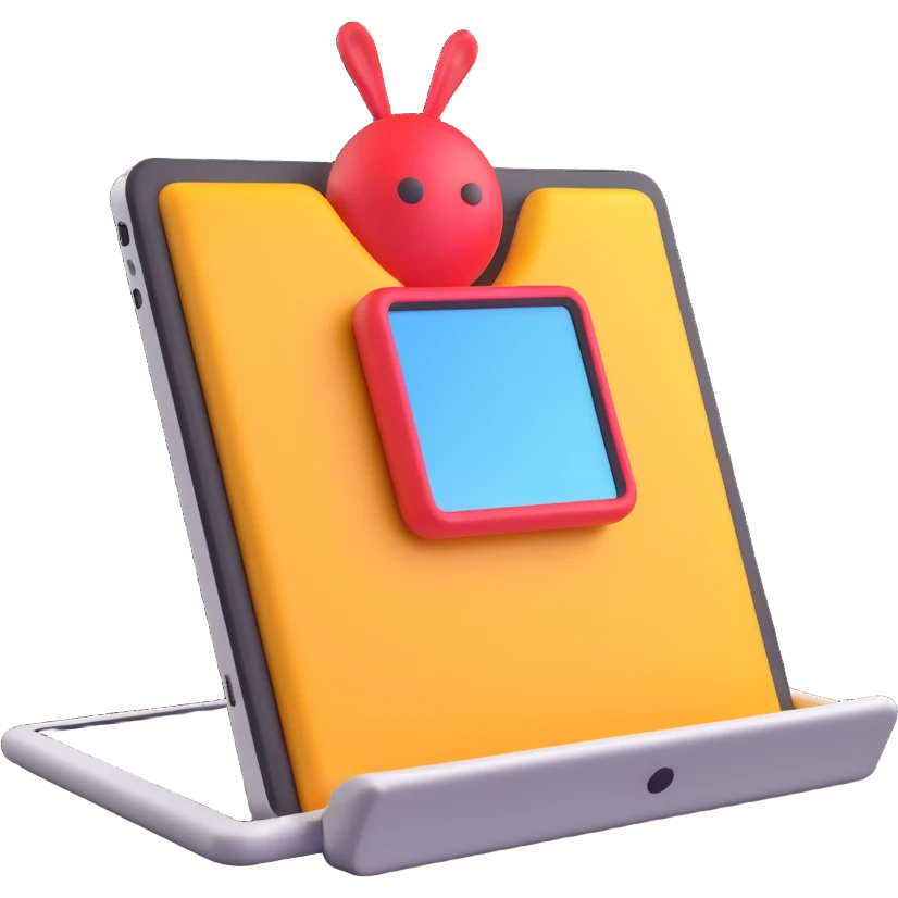 3D surreal iPad device, Apple-inspired, isolated, no accessories, no background emoji