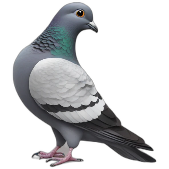 pigeon raises a wing emoji