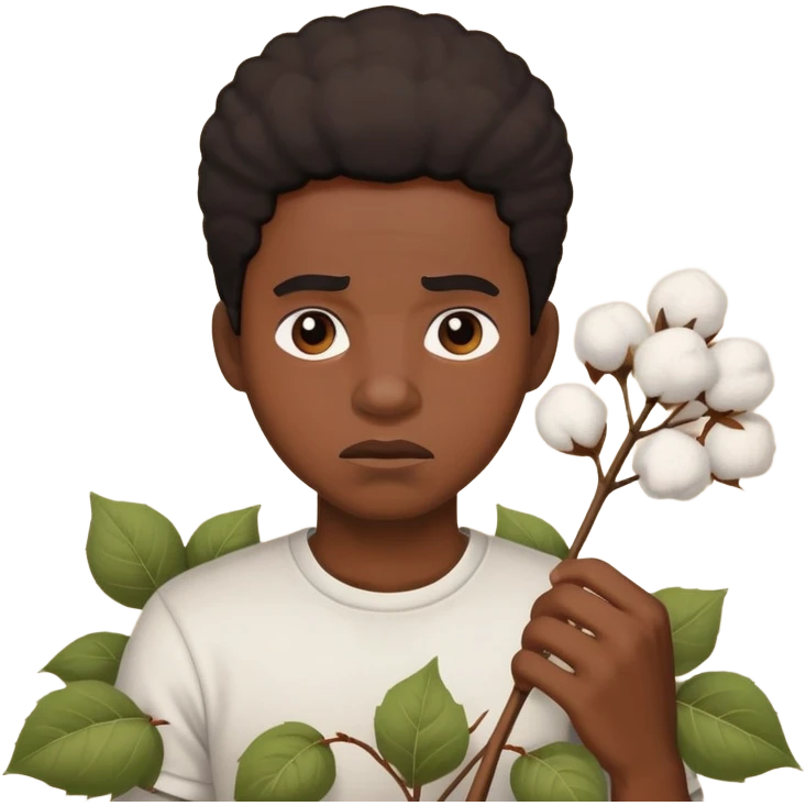 Slave not happy about picking cotton emoji