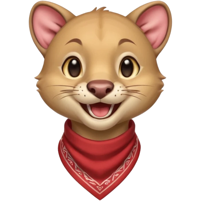 Animal fossa in bandana from league of legends laughing emoticon emoji