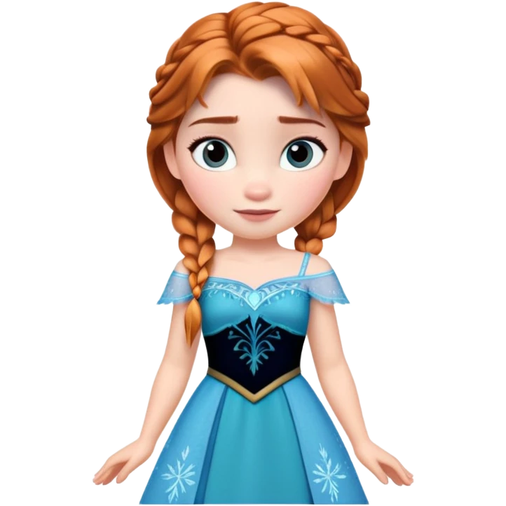 Anna from Frozen Disney character emoji