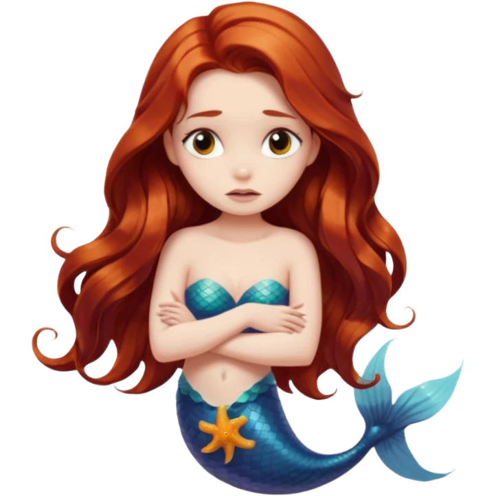 a sad mermaid emoji