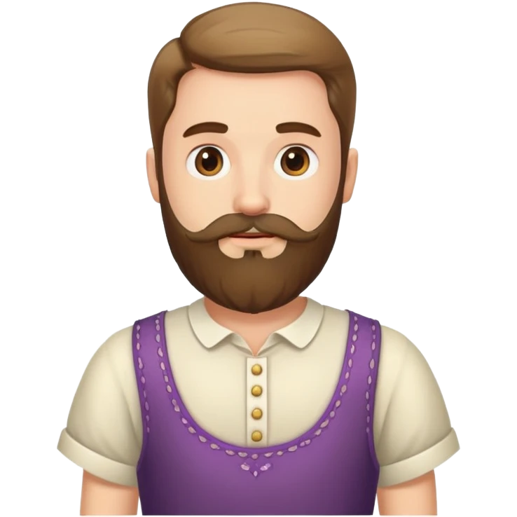 Man with a beard in a dress  emoji