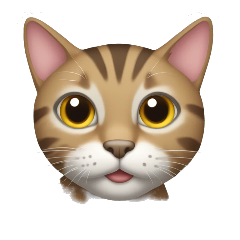 tabby cat with one short arm and one long arm emoji