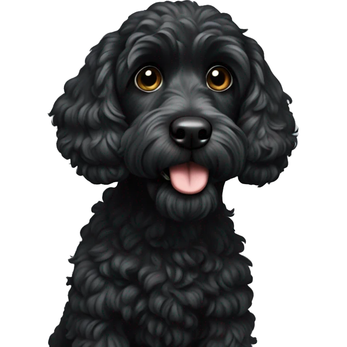 Black cockapoo  emoji