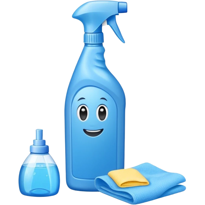 cleaning product and rag emoji
