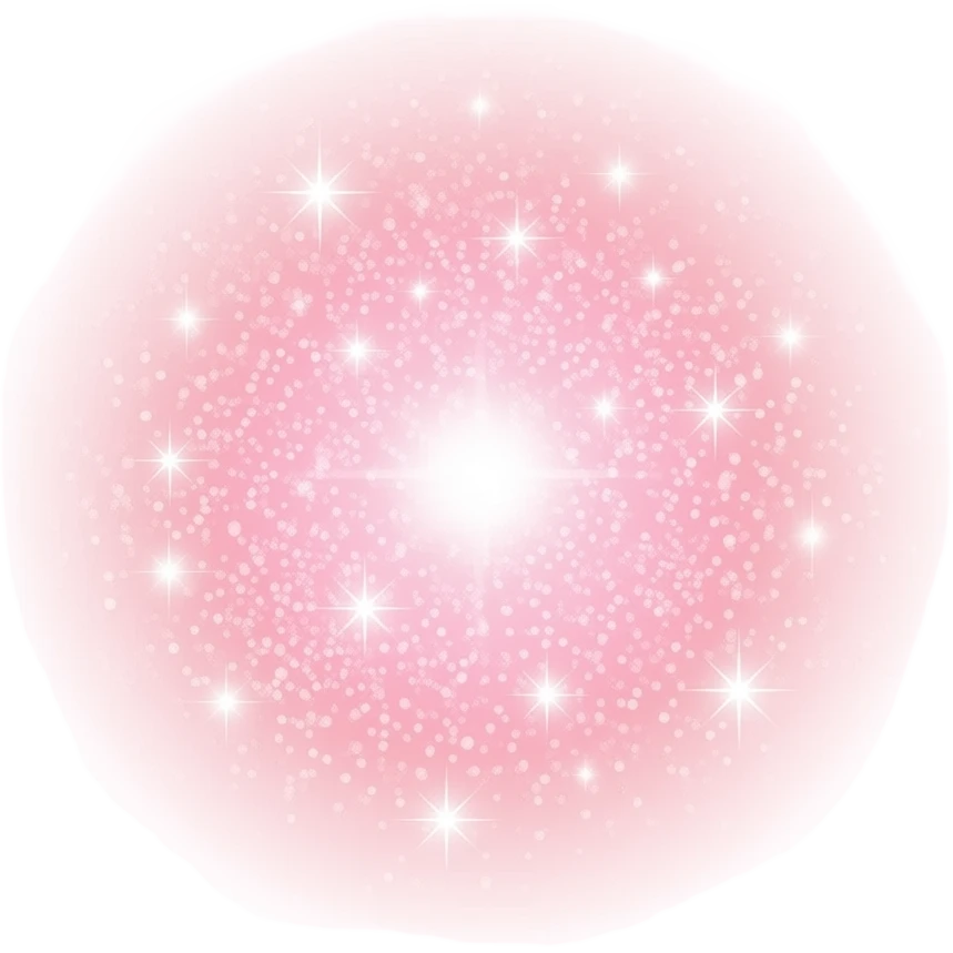 Tiny glowing sparkles in soft pink, lavender, and gold, scattered like magical fairy dust with a dreamy elegant glow. emoji