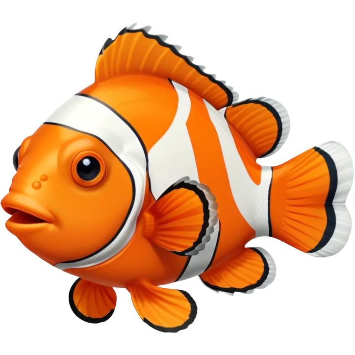 Clownfish with orange and white stripes emoji